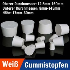 Rubber Stopper Bungs Laboratory Solid Hole Stopper Tapered Plugs Various Sizes