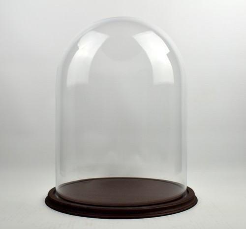 Clear circular glass dome with - clear,