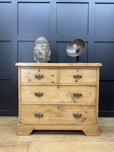 Antique victorian pine chest - victorian,