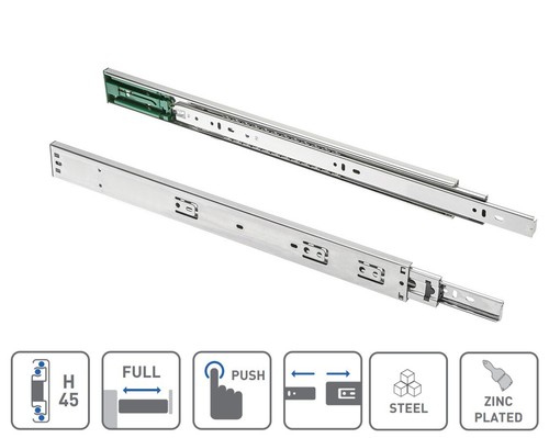 Push open drawer runner - push,