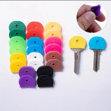 10 PCS Key Cap Covers Tag ID Markers Keyring Assorted Colours Plastic Key Top 