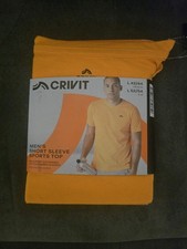 Crivit Mens Short Sleeve Sports Top Size UK Large Orange BNWT