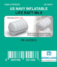 HS Model USN Inflatable Life Raft Mark-8 Set Scale 1/700 40pcs HSM-U700022S
