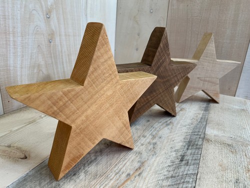 Rustic solid wooden star with - star,