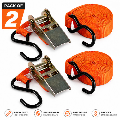 Ratchet tie down strap - down, 4.5m