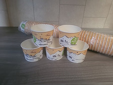 55 X 8oz 265ml Disposable  Ice Cream Paper Cups Dessert Container Tubs Eco 
