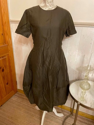 Cos khaki green cocoon midi - ,