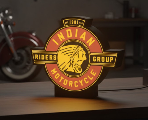 Vintage indian motorcycle led - indian,