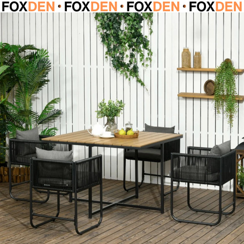 Piece rattan cube dining set - cube,