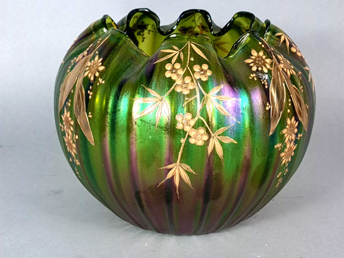 Loetz art nouveau scalloped - loetz,