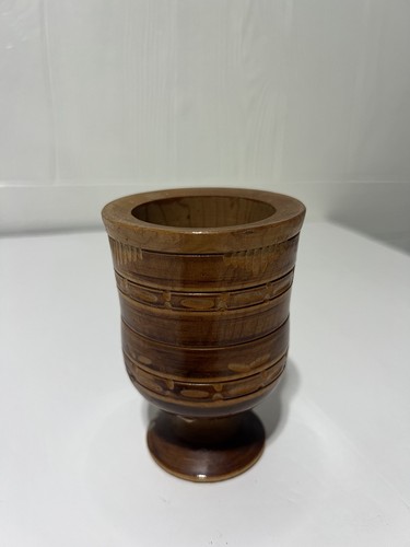Wooden carved goblet inches - wooden, goblet,
