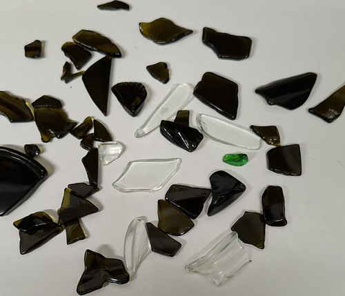 Mixed glass mosaic pieces - glass,