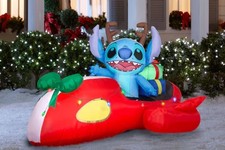 6 FT DISNEY STITCH IN RED HOVER CAR LIGHTED AIRBLOWN YARD INFLATABLE