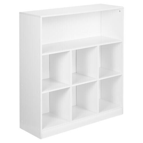 White wide wooden cube - white,