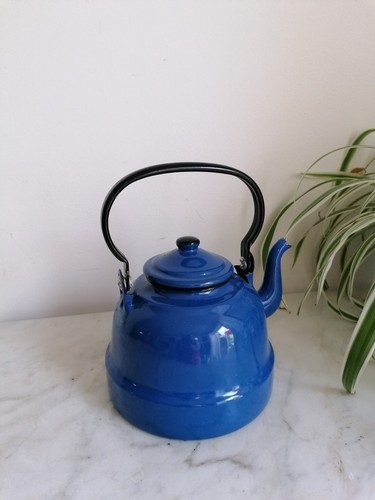 Vintage style blue enamel - style,
