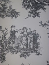 Black Toile Wallpaper -