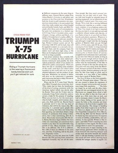 1973 triumph hurricane - triumph, x-75