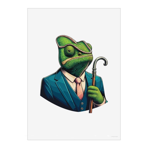 Dapper chameleon unframed - chameleon',