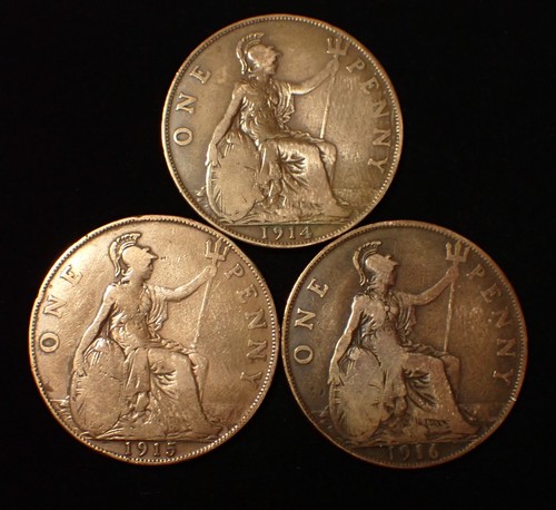 One penny 1914 1915 - uk,