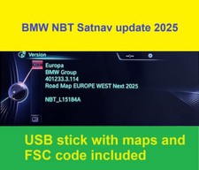 BMW F01 F06 F07 F10 F11 F13 F15 F20 F30 satnav navigation map update nbt 2025