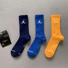 Jordan Elite Socks 3-Pack, Size M - Men's & Women's in Navy/Orange