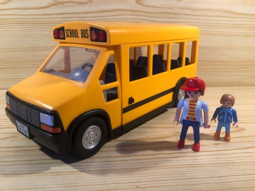 Playmobil toy school - school, bus