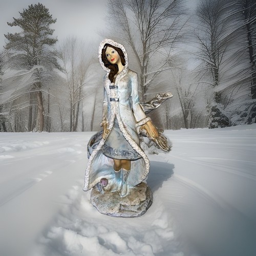 Fairy figurine ornament - fairy, white
