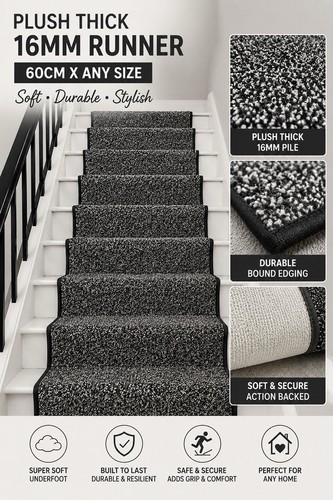 Stair runner plush 16mm thick - stair,