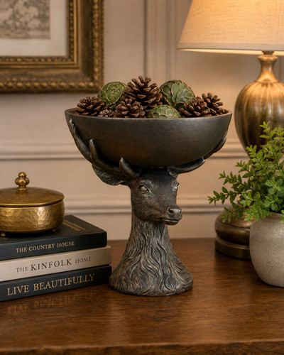 Stag head bowl ornament - stag,