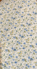 Laura Ashley Full Fitted Sheet~ Floral EVIE Blues Yellows & Greens~Exc.Cond.