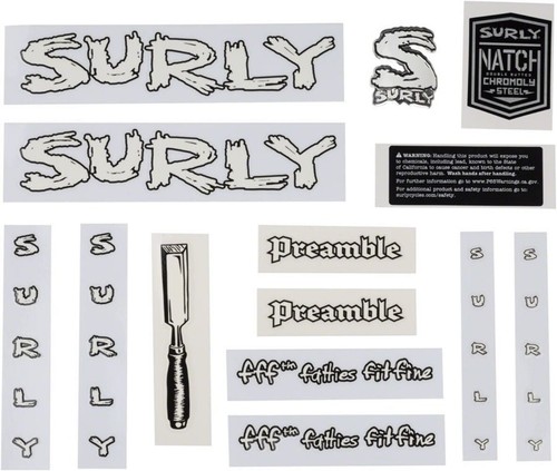 Surly preamble decal set - decal,