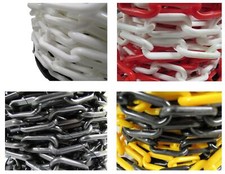 Plastic Safety Barrier Chain Fence 25M (Decorative Various Colours & Sizes)