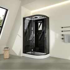 Steam Shower Cabin 1200x800mm Modern Spa Room Cubicle Enclosure Bathroom Pod L/R