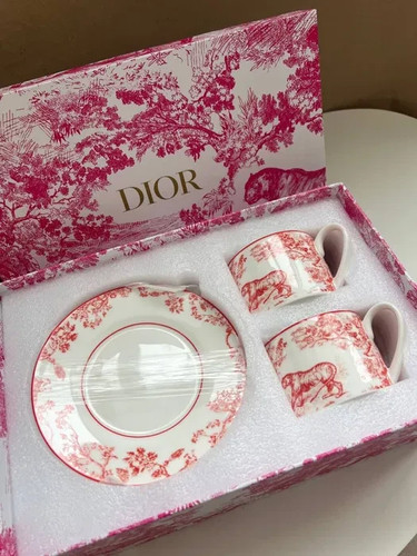 Dior toile jouy pink red - dior,