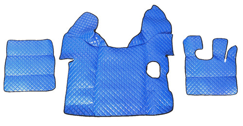 Blue eco leather floor mats - blue,