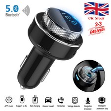 Bluetooth 5.0 Car Wireless FM Transmitter MP3 Player Radio 2 USB Charger Adapter