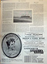 Old 1895 Stranded Liner Oroya Naples Bay Muratti'S Robinson Lazenby'S Victorian