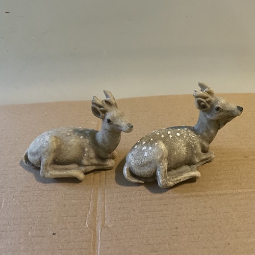 Vintage two deer figures - two, buck