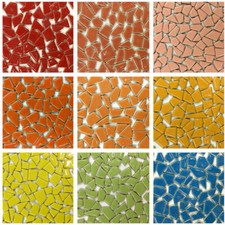 100g DIY Ceramic Mosaic Tiles Wall Crafts Various Mixes Optic Drops