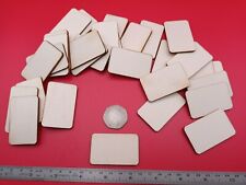 RECTANGLE Shape Wooden Craft Blank 5.1 x 3.2cm  (51 x 32mm) Pyrography Tags