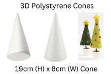 20cm Polystyrene Styrofoam Cone Shape Festive Christmas Craft Unicorn