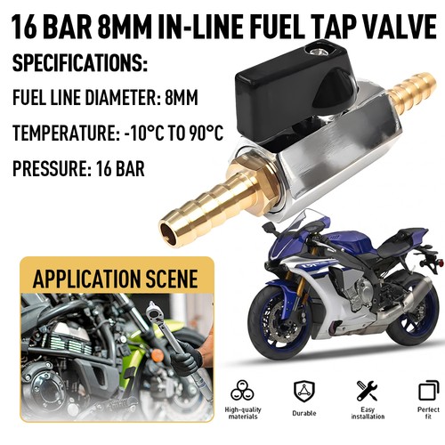 Brass 8mm line - 8mm, in-line