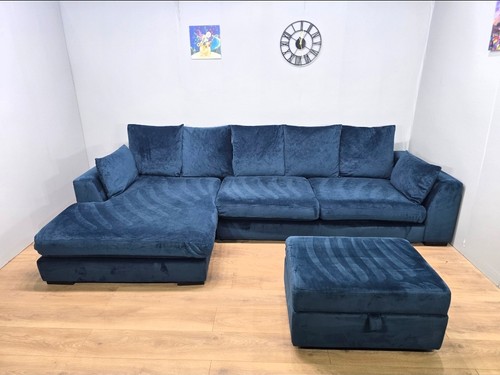 Dfs plush velvet corner sofa - velvet,