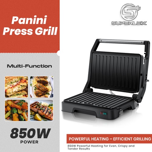 Superlex 850w electric panini - superlex,