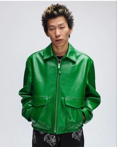 Supreme schott leather racer - x,
