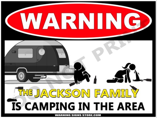 Personalized camping sign - sign,