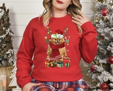 Xmas Sweatshirt Pomeranian Dog
