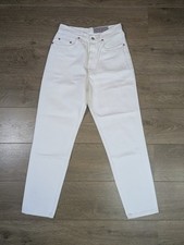 Vintage 1994 Levi's 901 Womens Jeans Made In UK White Denim W26 L28