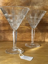 Elegant Waterford Crystal Marquis Crosby Martini Glasses X 2 _ free postage 