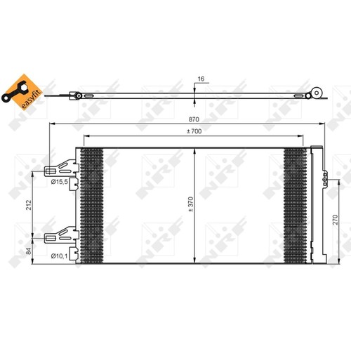 Air con condenser for citroen - con,